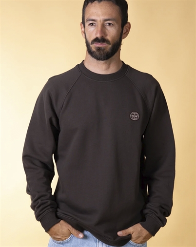 Elsk - Globe Men's Raglan Crewneck Sweatshirt - Soil Brown